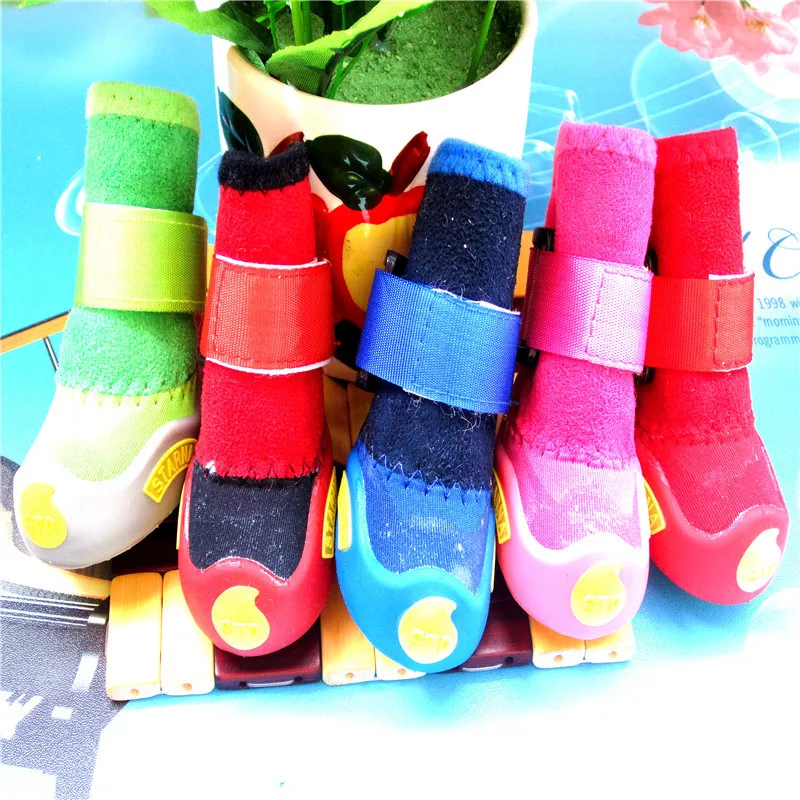 Snow Cutton High Boots Non slip Winter Pet Shoes For Dog Waterproof Warm Outdoor Dogs Dog Shoes