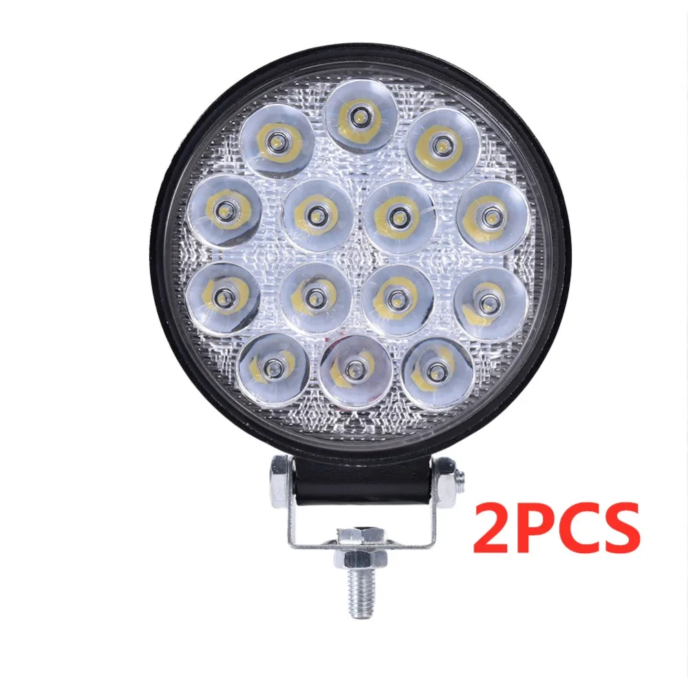 

2PCS 4 Inch 42W Offroad Car LED Work Light Spotlight Flood Spot Beam Drive Lamp For JEEP UAZ 4x4 Car 4WD Boat SUV ATV Truck