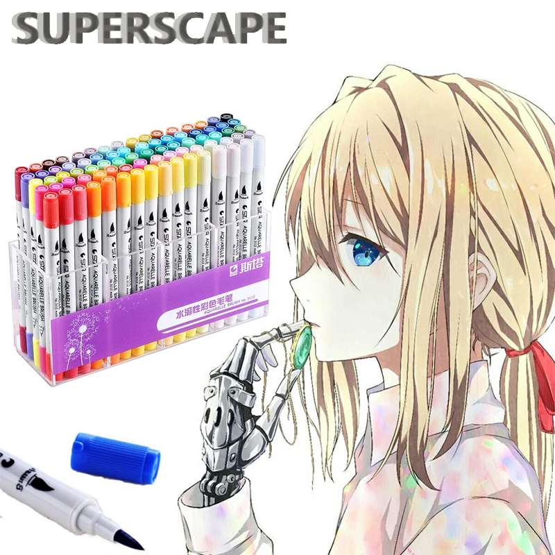 

80 Colors Art Markers Set Sketch Colorful Alcohol Based Double Head Nib Brush Pens for Artist Comic Sketch Marker Design Pens
