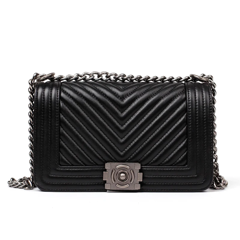 Livraison Mouton Chaîne Have En Cuir Classique Main Sac V Gratuite Véritable Messager Femmes Logo Bandoulière À Peau Mode De rX0rgq