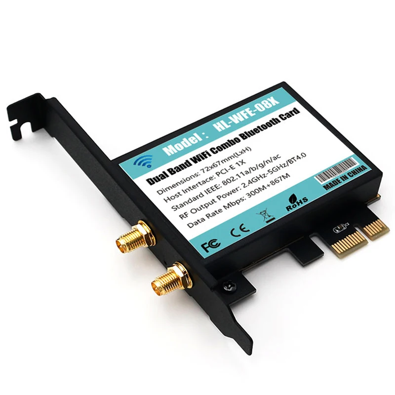 NGFF (M.2) ключ рабочего вайфай карты pc адаптер pcie 1X интерфейс поддержка 802 11 A/B/G/N/AC