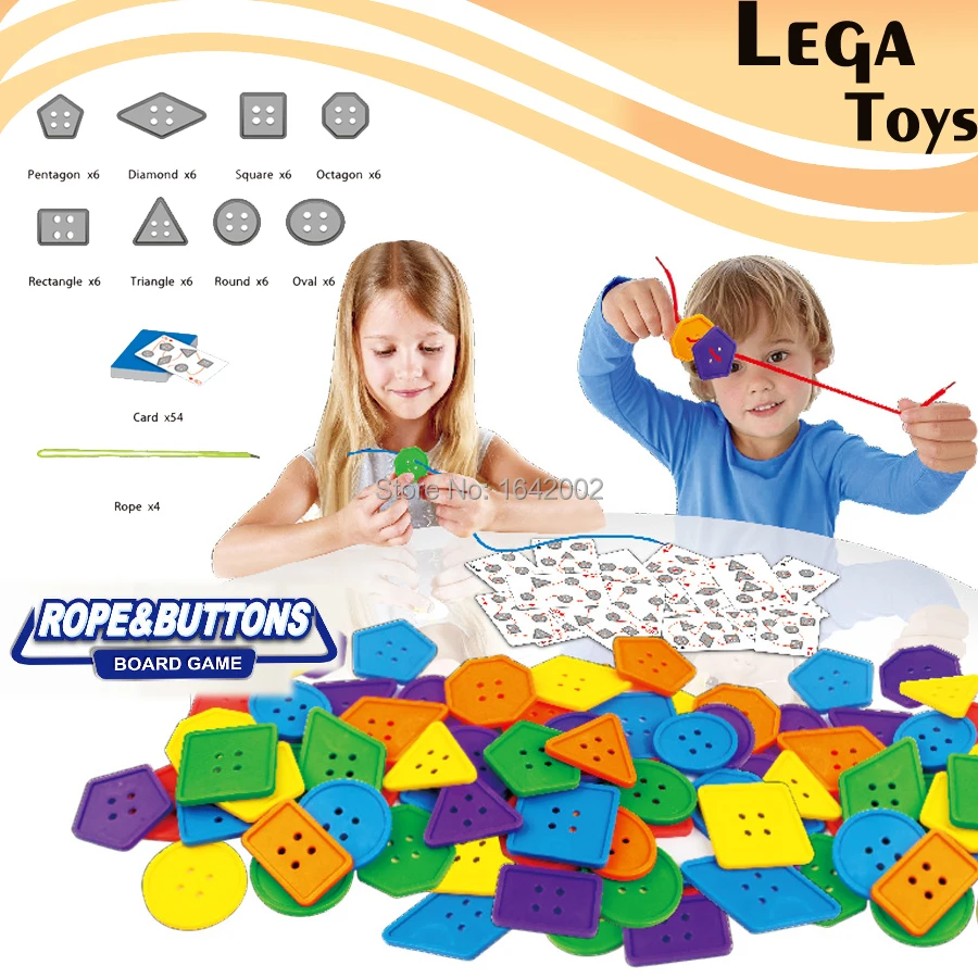 

Early Learning Basic Life Skills Buttons Wear Rope Matching Lacing Board Toys,rope & buttons Geometric Shape Educational toys