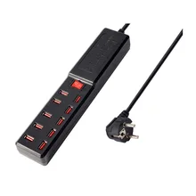 New 10 Portas Estação De Carregamento USB EUA/UE Plug Multi-uso Estação de Carregamento para Samsung S5 S6 Nota 4/iPhone 5S 6 Para LG G3 G2
