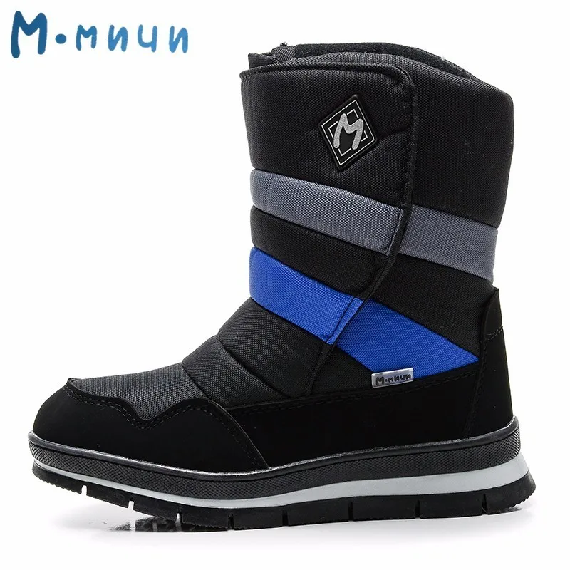 MMnun/сапоги для детей, Нескользящие Детские зимние сапоги, теплые зимние сапоги для мальчиков, зимняя обувь для детей, размеры 31-38, ML9632