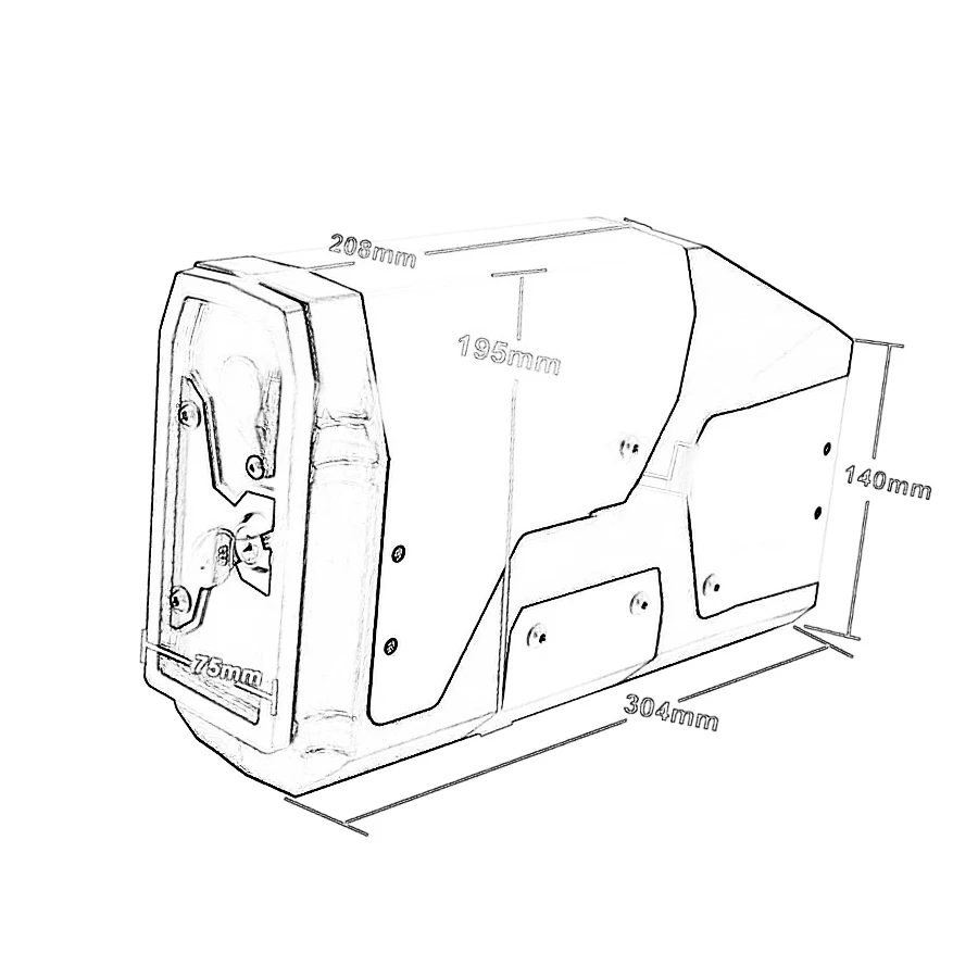 Декоративные Алюминий коробка инструментов подходит для BMW 2004- R1200GS боковой кронштейн 4,2 литров