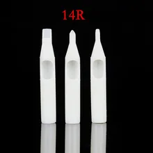 50 шт круглый размер 14 одноразовые белые короткие татуировки наконечник трубки сопло поставка-14RT