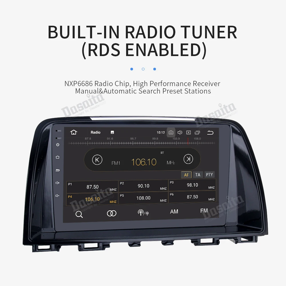 Discount 9" IPS Android 9.0 Car Radio For Mazda 6 Atenza 2013 2014 2015 Multimedia player built-in DSP stereo with 8-Core 4Gb+32Gb GPS 7