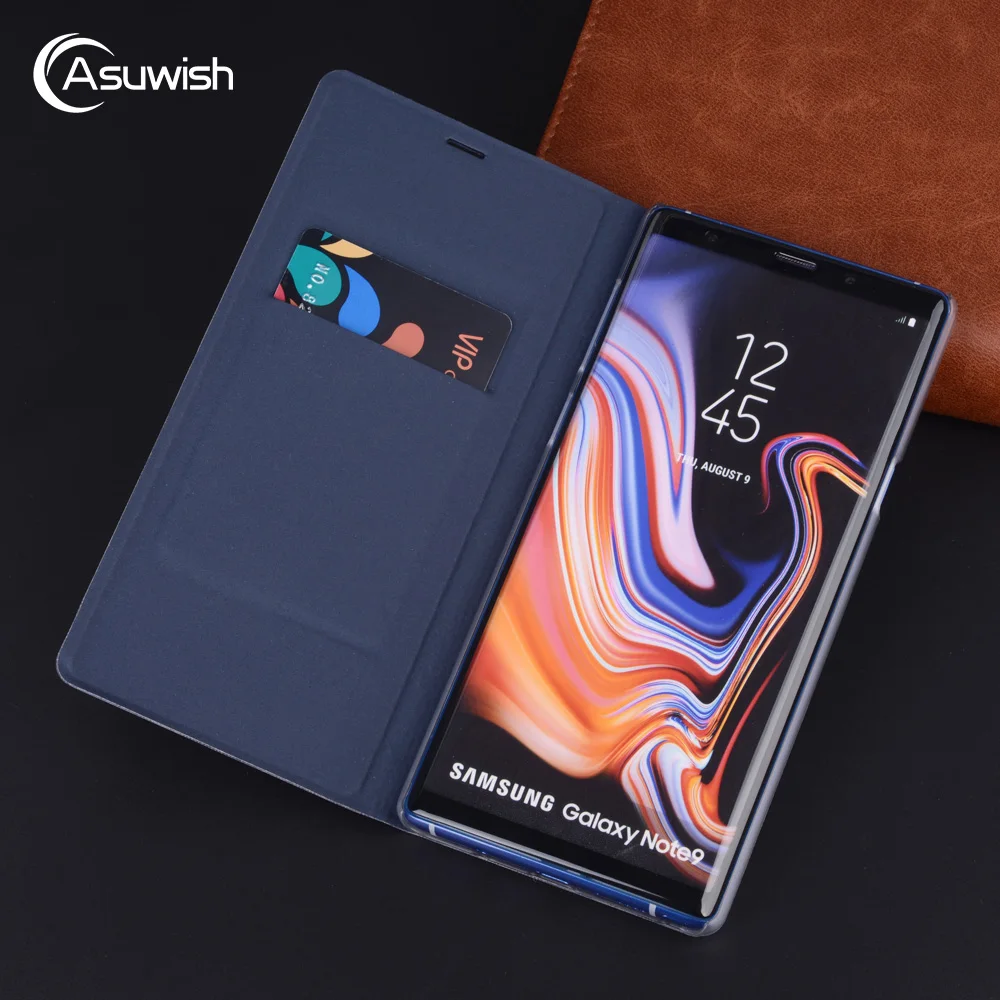 

360 Flip Cover Leather Wallet Phone Case For Samsung Galaxy Note 9 Note9 SM N960 N960F SM-N960 SM-N960F Sansung Samsumg Samsun