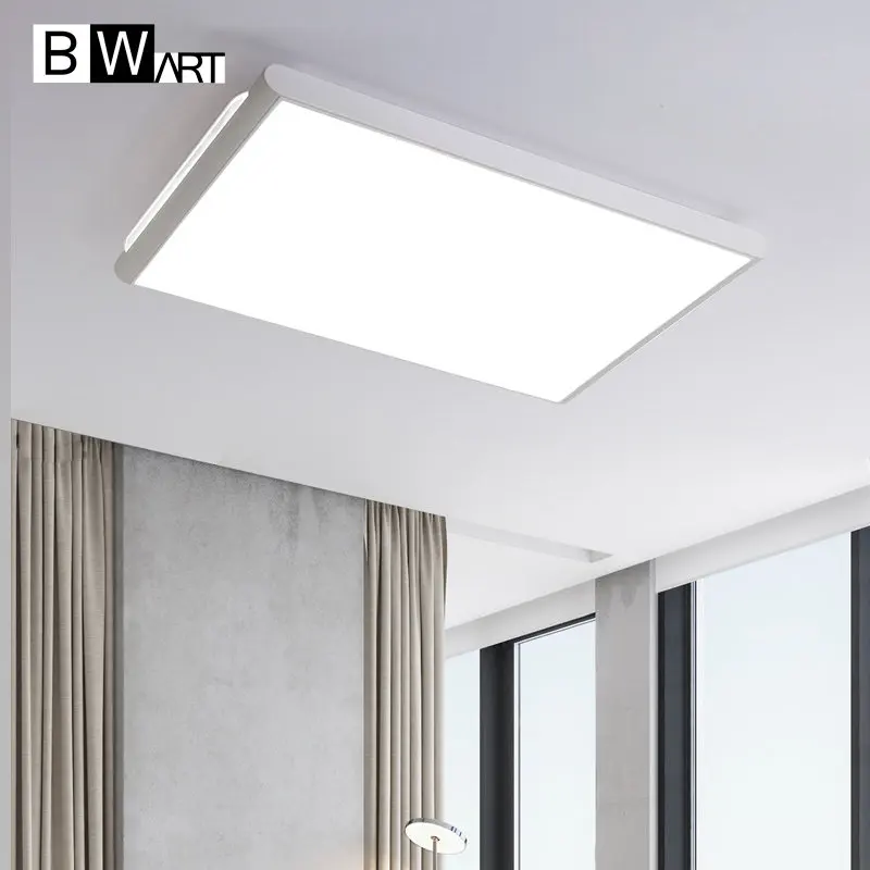 

BWART Large Flush mount modern light for living room Remote control dimmer high brightness Ceiling lamp avize Home Lighting