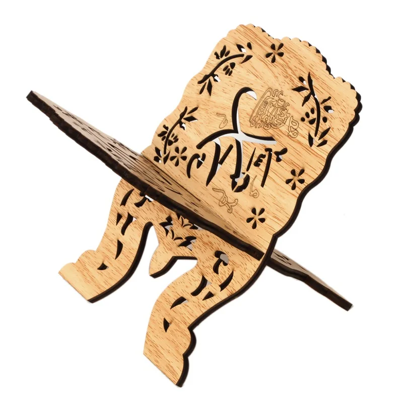 

Western Religious Style Wooden Laser Carved Bookshelf For Islam Style Church Decoration Crafts