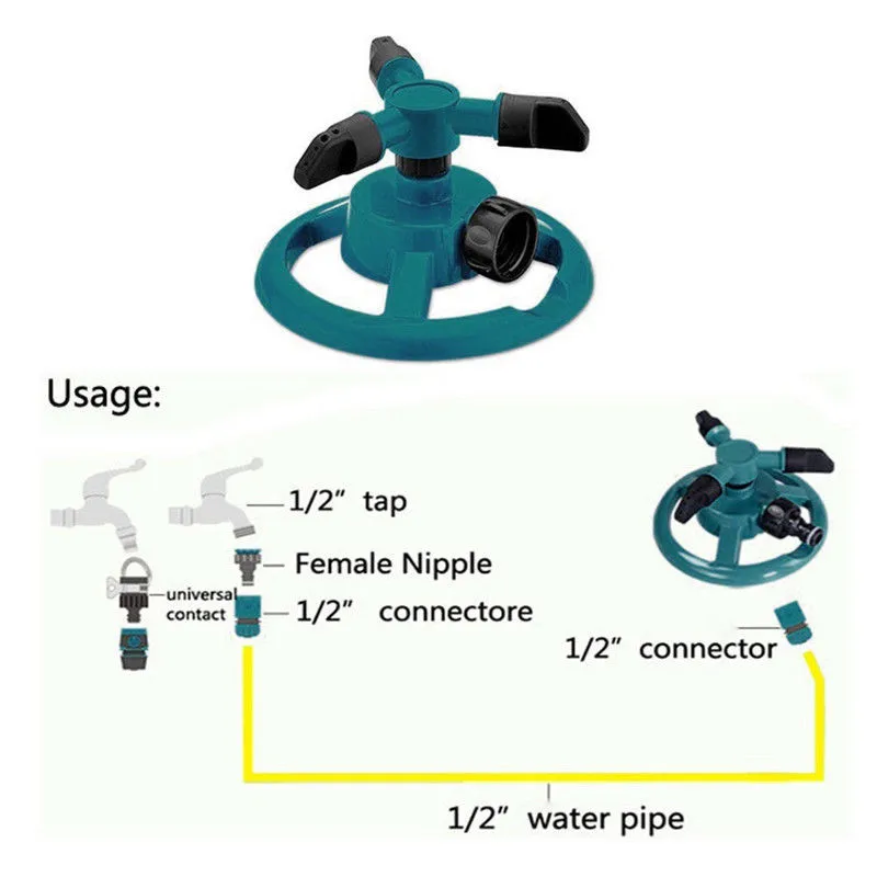 Товары для домашнего сада креативный газон разбрызгиватель автоматический садовые опрыскиватели разбрызгиватели орошения газона вращение 360 градусов