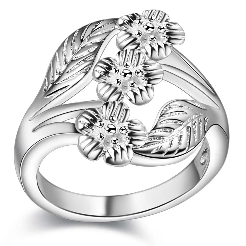 Резное высокое качество лист 925 ювелирные изделия посеребренное кольцо, модное Ювелирное кольцо для женщин,/XHUDIJPI ZEMMEHXL