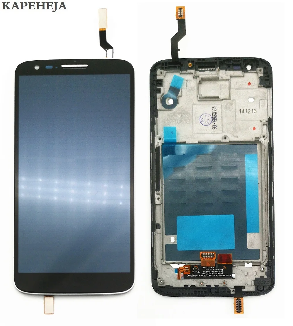 ЖК дисплей 5 2 дюйма для LG G2 D801 D803 D800 кодирующий преобразователь сенсорного экрана