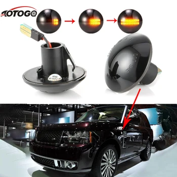 

2 pcs Dynamic Side Marker Turn Signal Light For Land rover L322 2002-2012 Sequential Blinker Light Amber Indicator Side LED