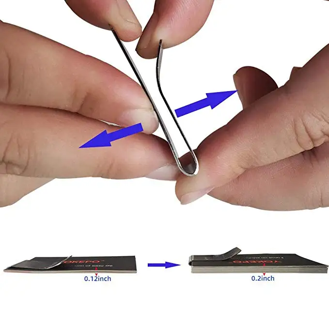 Высококачественный стальной зажим для денег из нержавеющей стали ультра-тонкие металлические зажимы для денег кредитные Зажимы для денег для мужчин и женщин Зажим для кошелька