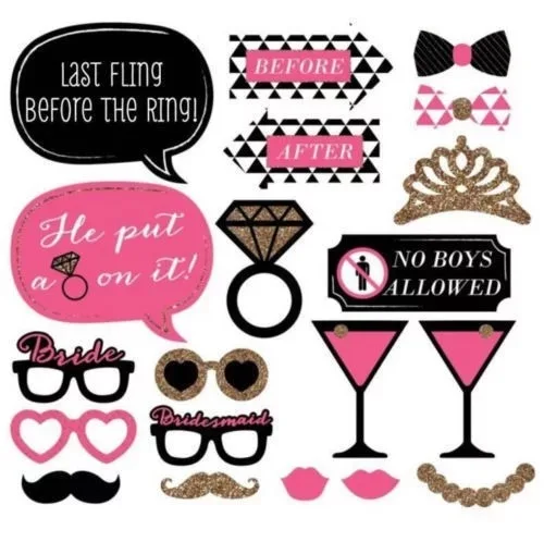 Free Shipping bags pcs Bag Funny Pink Theme Bowtie Photo Booth Props Birthday Girl Party Fun Props Decorations Supplies Supply Bag Supplies Party Aliexpress