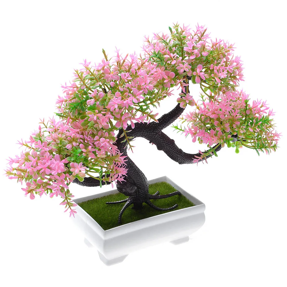 

Topiary Mini Artificial Tree Home Decor Plant Pot Ornament Potted Plastic Greet