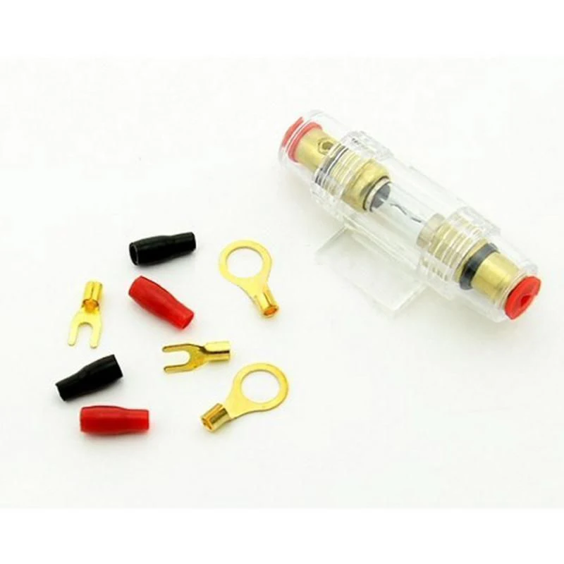 New 800W 8GA Car Audio Subwoofer Amplifier AMP Wiring Fuse Holder Wire Cable Kit FM