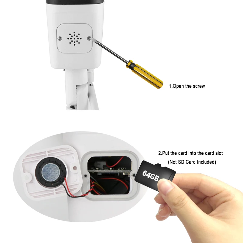  HJT WIFI 5.0MP H.265 IP Camera 1/2.8 Sensor Two-way Audio SD Card Slot 36IR Night Vision Motion Det