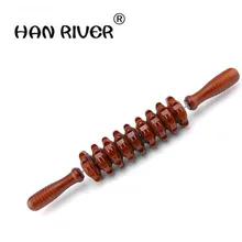 HANRIVER Тренажерный зал Спорт полный массажер мышц тела дерево ролик палка триггер точка Восстановления Инструмент глубокий Релакс шестерни Массажная палка