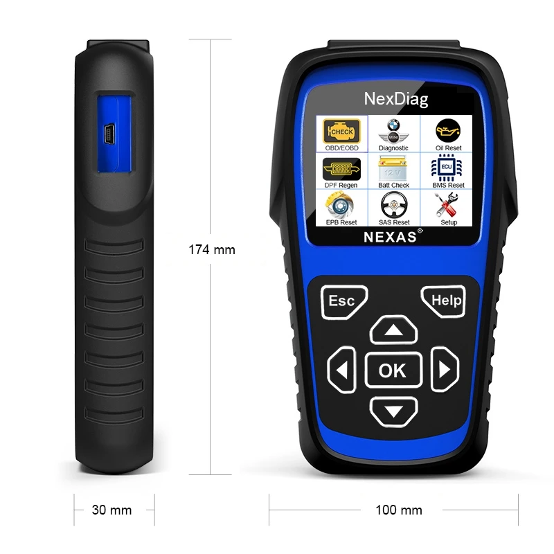 NEXAS 2018 ND601 для BMW/MINI считыватель кода OBD мульти-Sysstem диагностический сканер