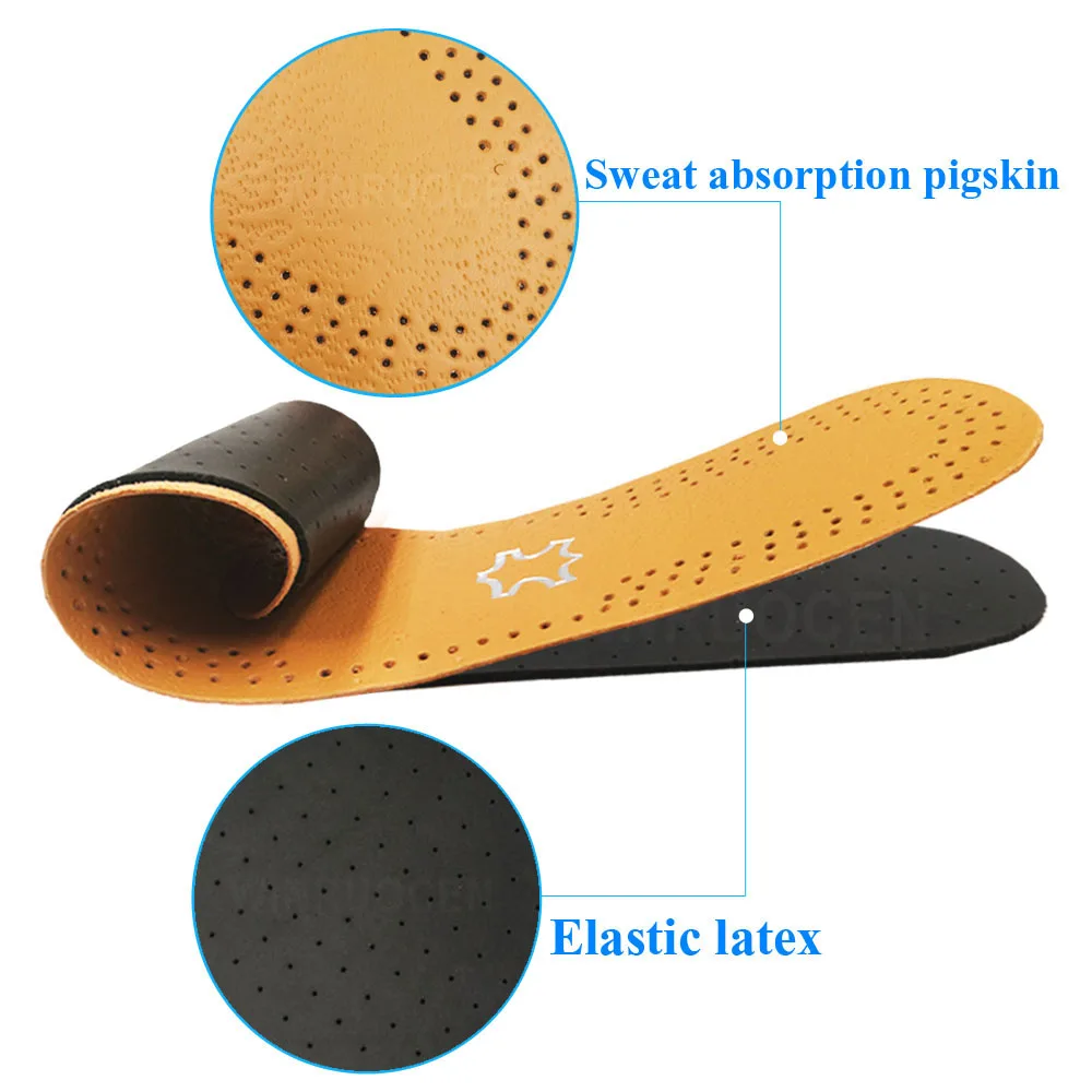 Ultra Thin Breathable Deodorant Leather Insoles Pigskin Instantly