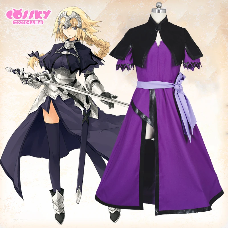 

[STOCK] 2018 Anime Fate/Apocrypha Ruler Black Saber Purple Battle Uniform Cosplay Custume Unisex For Halloween Free Shipping New