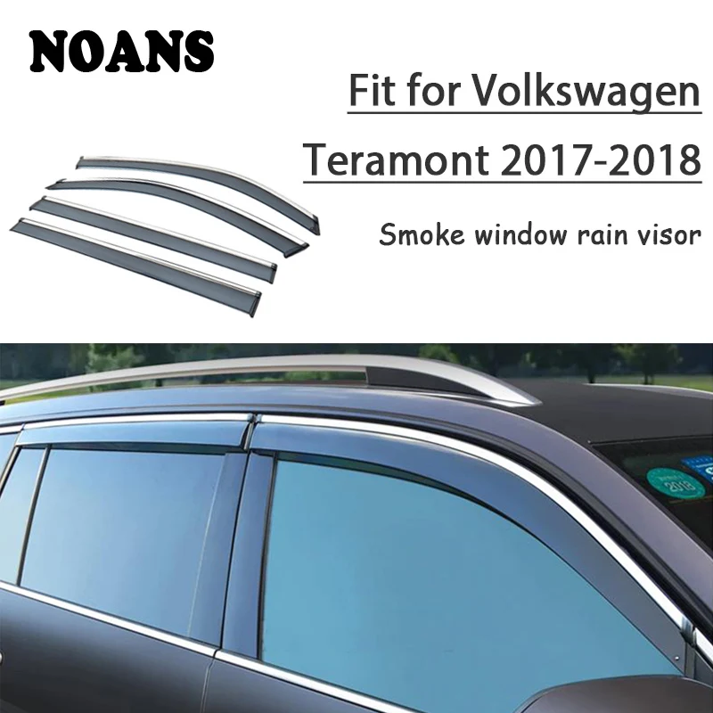NOANS 4 шт. наклейки для Volkswagen VW Teramont 2018 2017 Автомобиль Аксессуары Укладка ABS Windows Солнце Дождь козырек дверь щит отделка
