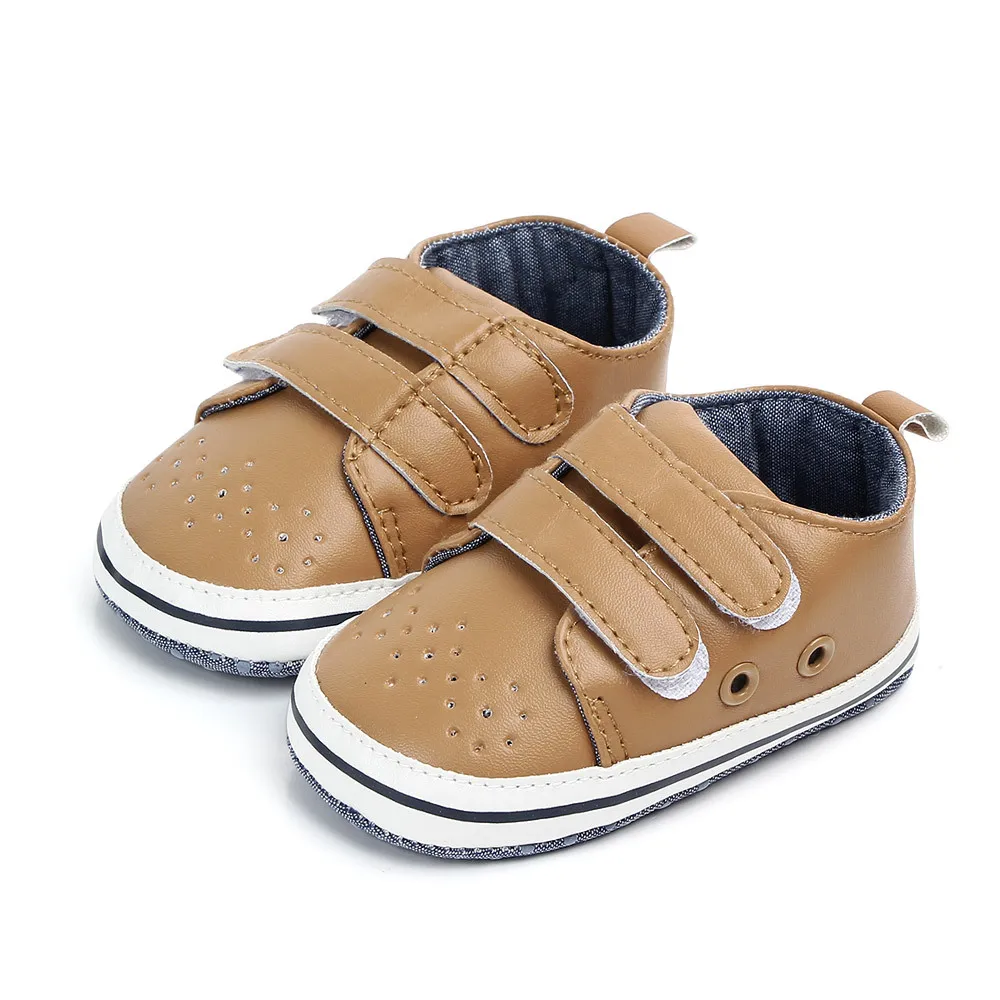 

dkDaKanl Spring and autumn new double Velcro baby shoes soft bottom toddler shoes YU54