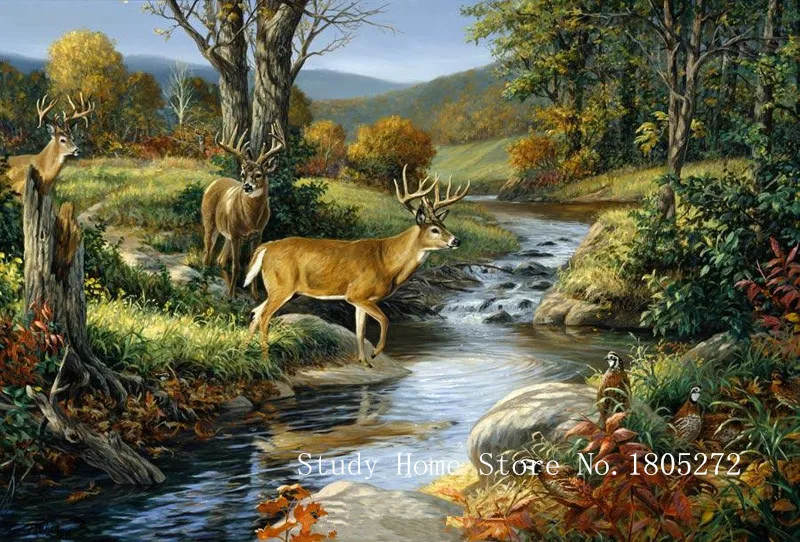 Landscape painting DIY Diamond Painting Needlework Diamond