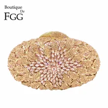 Бутик De FGG цвет шампанского персик женские сумки с кристаллами вечерняя сумочка металлический твердый чехол для свадебной вечеринки Minaudiere сумочка клатч