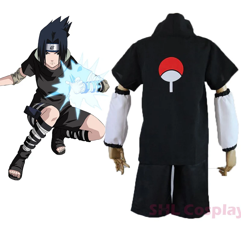 Shippuden sasuke uchiha cosplay traje