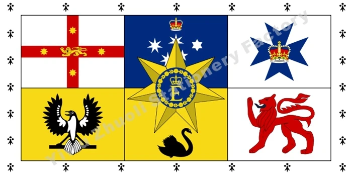 

Royal Standard Of Australia 150X90cm (3x5FT) 120g 100D Polyester Double Stitched High Quality Free Shipping