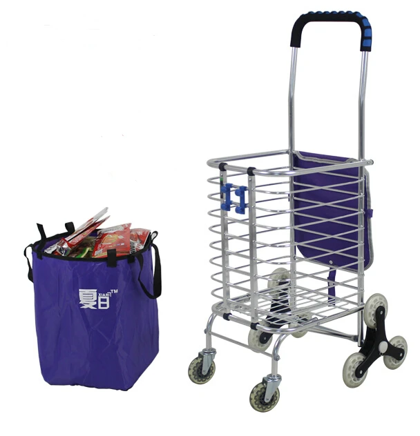Subir escaleras carrito de compras plegable portable escalada escalera