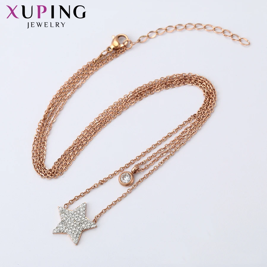 11,11 предложения Xuping ожерелья в форме звезды для женщин ювелирные изделия из нержавеющей стали особый, популярный дизайн вечерние подарки S178.3-45631