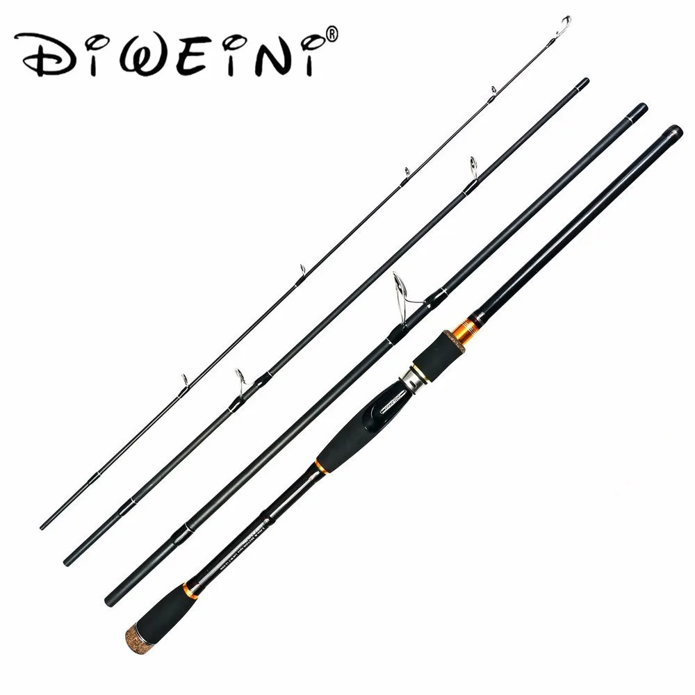 Medium action Carbon Lure Rod 4 Section 2.1 m 2.4m 2.7m 3.0m Spinning