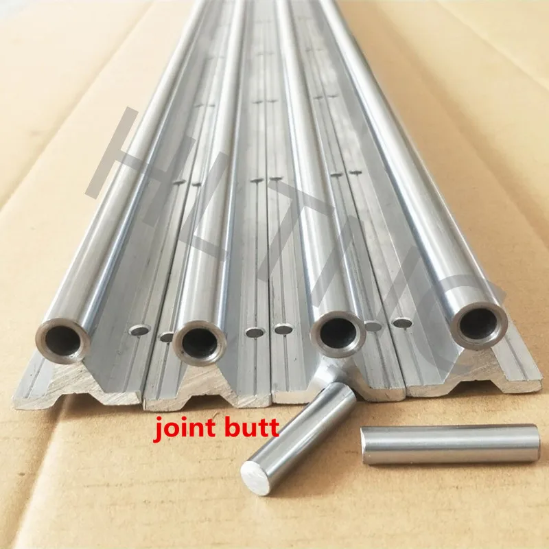 2Pcs Linear Rail CNC Part SBR20 20mm L200mm-1500mm Fully Supported Shaft Rod