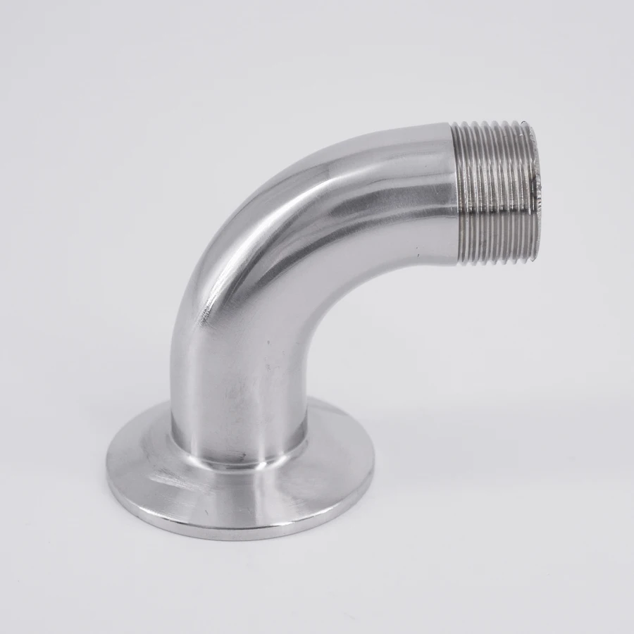 

1.5" Tri Clamp x 3/4" BSPT Male 90 Degree Elbow SUS 304 Stainless Steel Sanitary Pipe Fitting Home Brew Beer Wine