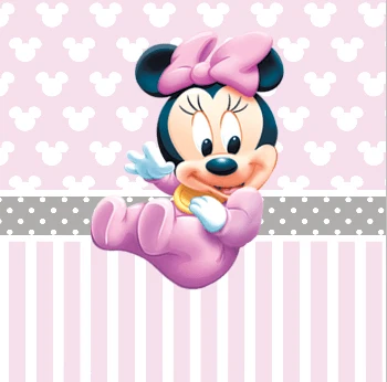 

8x8FT Light Pink Baby Minnie Footprints Stripes Wall Custom Photography Backgrounds Studio Backdrops Vinyl 240cm x 240cm