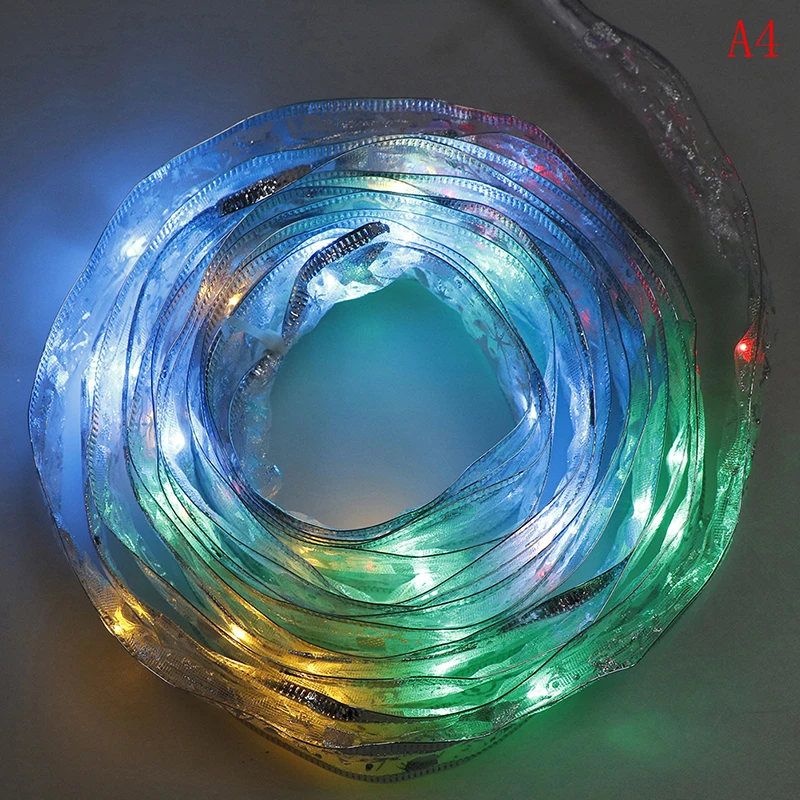 Lace Ribbon Led String Lamp 4M 4Colors Leds Patry Gift Bow Box Fairy Christmas Tree Decor