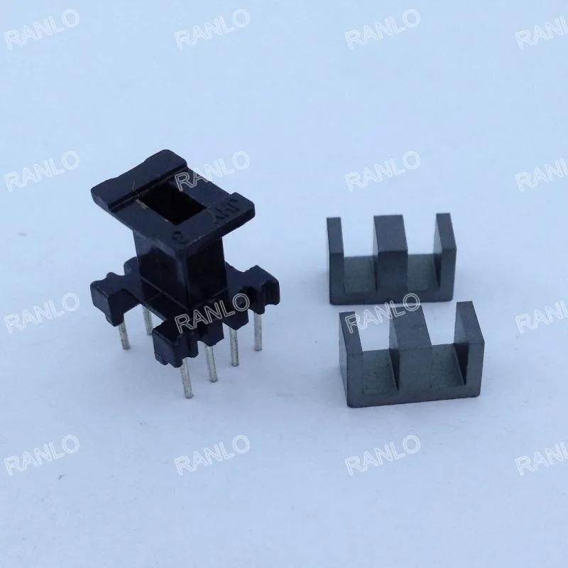

20sets/lot EE10 core EE Bobbin magnetic core + skeleton soft magnetism ferrites magnetic core 4+4pin 8P SMPS HF Transformers