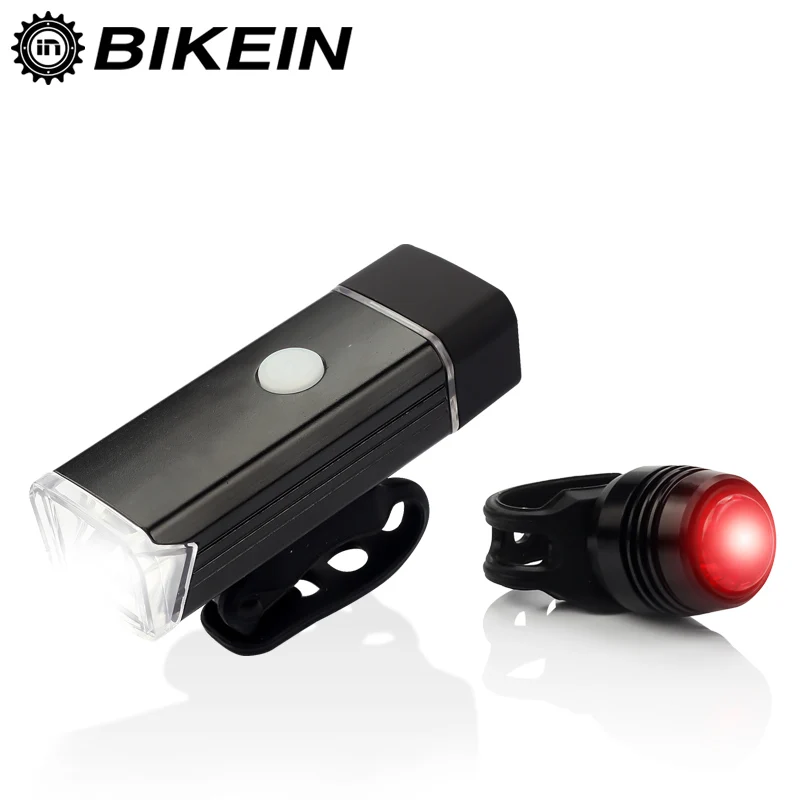 BIKEIN велосипедный светодиодный передний светильник + задний USB Перезаряжаемый