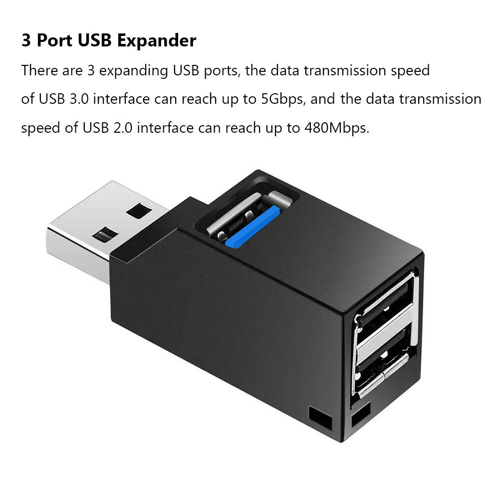 3 Порты и разъёмы USB концентратор 2,0 3,0 высокого Скорость концентратор разделитель поля для портативных ПК U дисковая карта считывания кода