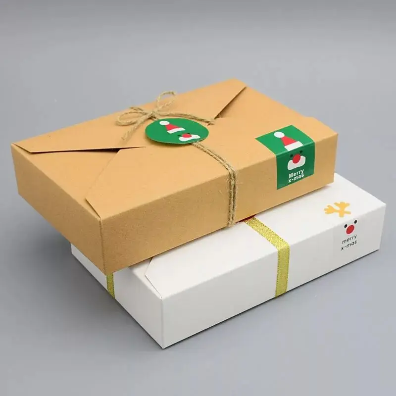 Buy 300pcs 19.5*12.5*4cm White/brown kraft Paper