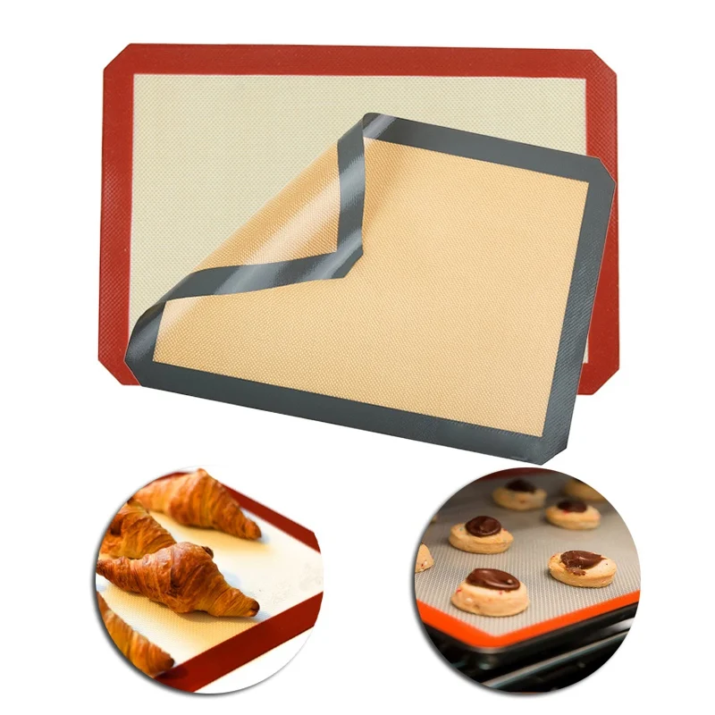 2pcs Non stick Rectangle Baking Mats Kitchen Baking Pad Microwave Oven