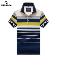 Деловые джентльменские повседневные мужские рубашки поло с отворотом с короткими рукавами летняя новая стильная Высококачественная хлопковая рубашка поло с отворотом