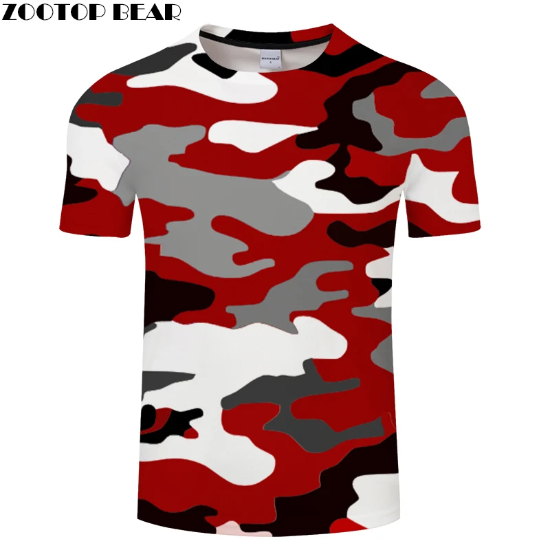 red camouflage t shirt