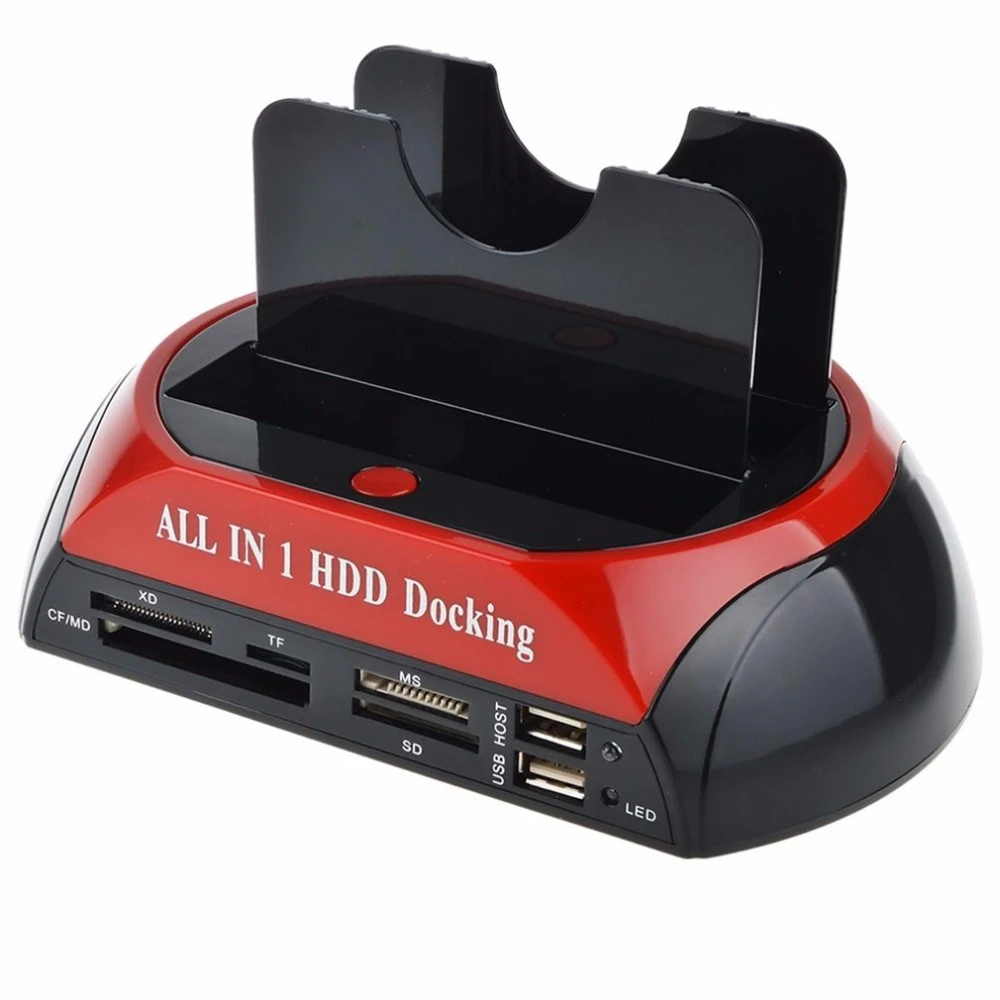 HDD Docking Station Dual USB 2.0 2.5/ 3.5 Inch IDE SATA External HDD