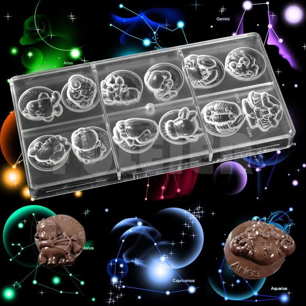 Форма для шоколада из поликарбоната 12 созвездий|pastry tools|polycarbonate chocolatepolycarbonate chocolate