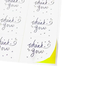 

60 Pcs/lot Kawaii Thank you White Rectangular Kraft paper Sticker for Handmade Products Gift sealing packaging label